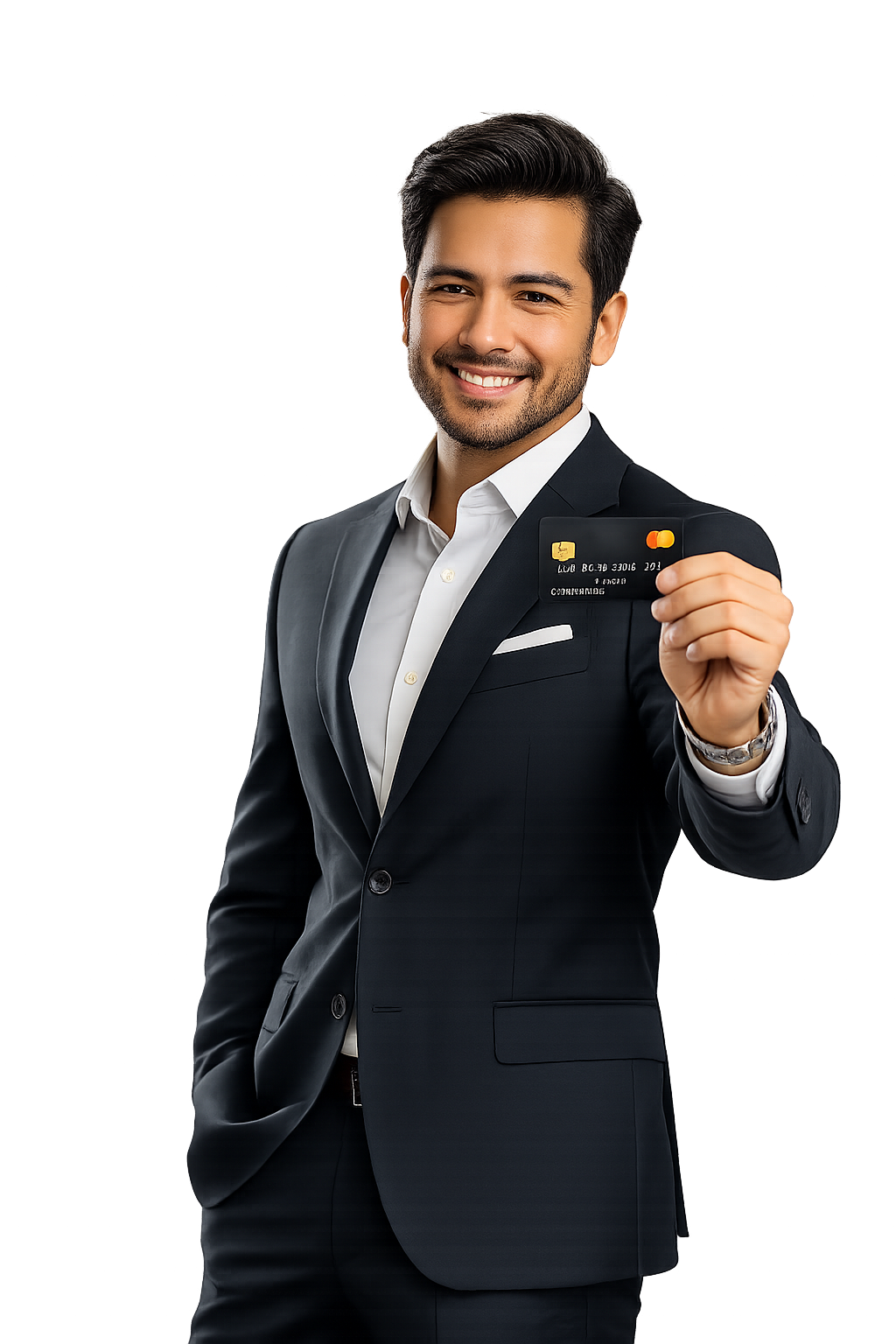 A confident finance professional ready to help